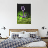 Mikroskopische Darstellung der Bakteriophage Leinwanddruck (Insitu (Schlafzimmer))