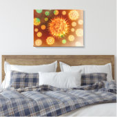 Mikroskopische Darstellung der Krebszellen Leinwanddruck (Insitu (Schlafzimmer))