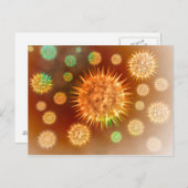 Mikroskopische Darstellung der Krebszellen Postkarte (Vorne/Hinten)