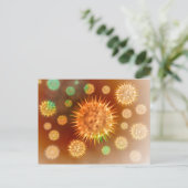 Mikroskopische Darstellung der Krebszellen Postkarte (Stehend Vorderseite)