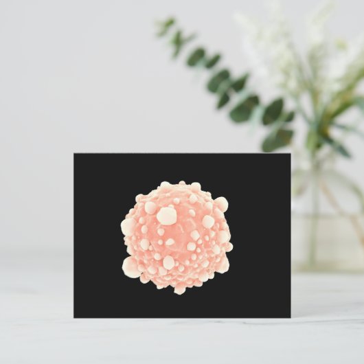 Mikroskopische Darstellung der Pankreaskrebszelle Postkarte (Stehend Vorderseite)