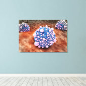 mikroskopische Darstellung der Pankreaskrebszellen Leinwanddruck (Insitu (Holzboden))