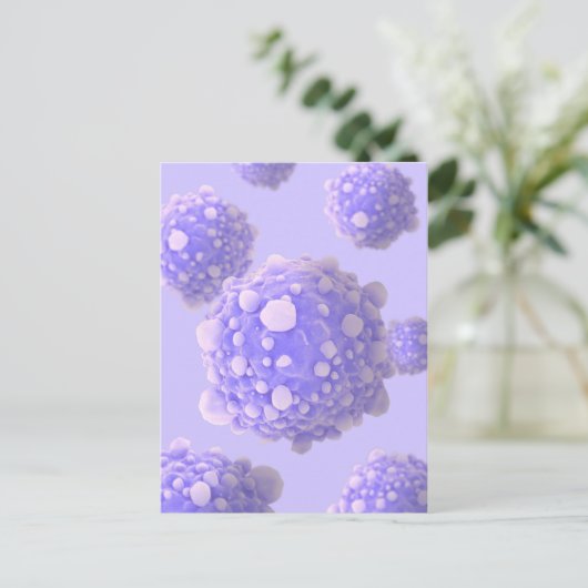 Mikroskopische Darstellung der Pankreaskrebszellen Postkarte (Stehend Vorderseite)