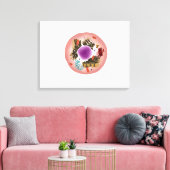 Mikroskopische Darstellung der Tierzelle 1 Leinwanddruck (Insitu (Wohnzimmer))