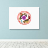 Mikroskopische Darstellung der Tierzelle 1 Leinwanddruck (Insitu (Holzboden))