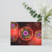 Mikroskopische Darstellung der Tierzelle 2 Postkarte (Stehend Vorderseite)