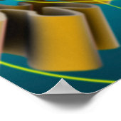 Mikroskopische Darstellung der Zellkerne Poster (Ecke)