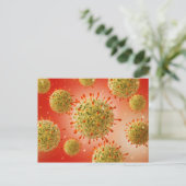 Mikroskopische Darstellung des Herpesvirus 1 Postkarte (Stehend Vorderseite)