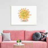 Mikroskopische Darstellung des Herpesvirus 2 Leinwanddruck (Insitu (Wohnzimmer))