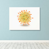 Mikroskopische Darstellung des Herpesvirus 2 Leinwanddruck (Insitu (Holzboden))