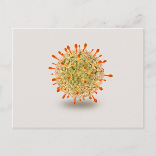 Mikroskopische Darstellung des Herpesvirus 2 Postkarte (Vorderseite)