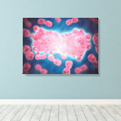 Mikroskopische Darstellung einer Gruppe von Leukäm Leinwanddruck (Insitu (Holzboden))