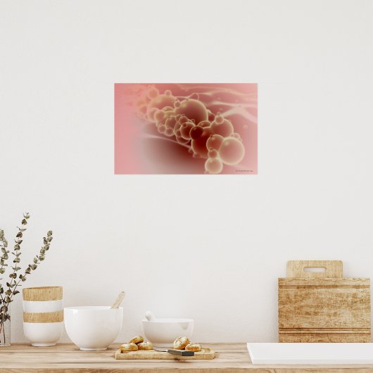 Mikroskopische Darstellung von Latexmikrosphären Poster (Küche)