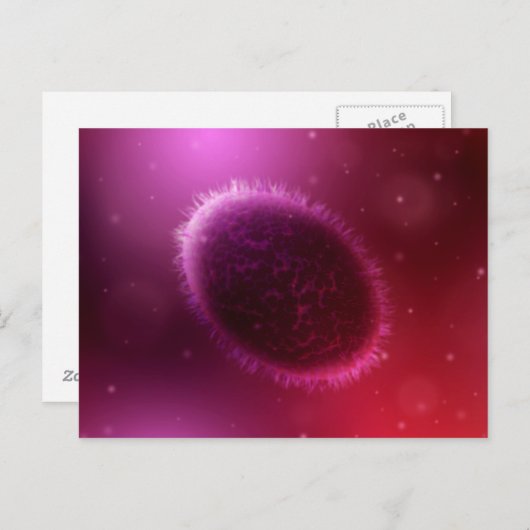 Mikroskopische Darstellung von Samlpox 1 Postkarte (Vorne/Hinten)