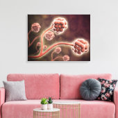 Mikroskopische Darstellung von Stachybotrys Charta Leinwanddruck (Insitu (Wohnzimmer))