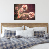 Mikroskopische Darstellung von Stachybotrys Charta Leinwanddruck (Insitu (Schlafzimmer))