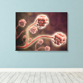 Mikroskopische Darstellung von Stachybotrys Charta Leinwanddruck (Insitu (Holzboden))