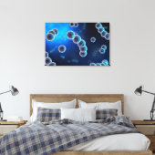 Mikroskopische Darstellung von Streptokokken 2 Leinwanddruck (Insitu (Schlafzimmer))