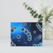 Mikroskopische Darstellung von Streptokokken 2 Postkarte (Stehend Vorderseite)