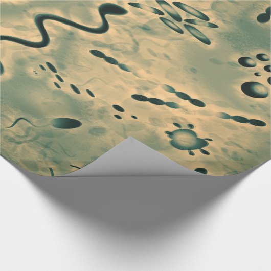 Mikroskopische Mikroben Geschenkpapier (Ecke)