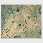 Mikroskopische Mikroben Geschenkpapier (Flach)