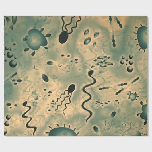 Mikroskopische Mikroben Geschenkpapier (Flach)