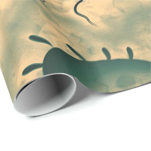 Mikroskopische Mikroben Geschenkpapier (Rolleneckpunkt)