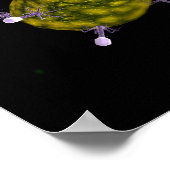 Mikroskopische Sicht auf Bakteriophage Poster (Ecke)