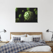 Mikroskopische Sicht auf das HIV-Virus 1 Leinwanddruck (Insitu (Schlafzimmer))