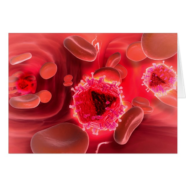 Mikroskopische Sicht auf das HIV-Virus in der Lung (Vorderseite (Horizontal))