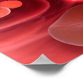 Mikroskopische Sicht auf das HIV-Virus in der Lung Poster (Ecke)