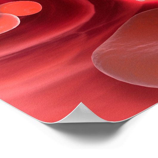 Mikroskopische Sicht auf das HIV-Virus in der Lung Poster (Ecke)