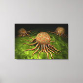 Mikroskopische Sicht auf das Krebsvirus Leinwanddruck (Vorderseite)