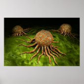 Mikroskopische Sicht auf das Krebsvirus Poster (Vorne)