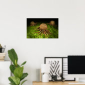 Mikroskopische Sicht auf das Krebsvirus Poster (Heimbüro)