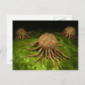 Mikroskopische Sicht auf das Krebsvirus Postkarte (Vorne/Hinten)