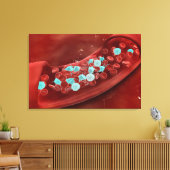 Mikroskopische Sicht der Blutgerinnung Leinwanddruck (Insitu (Wohnzimmer))