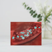 Mikroskopische Sicht der Blutgerinnung Postkarte (Stehend Vorderseite)