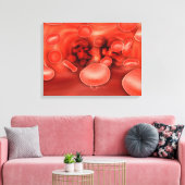 Mikroskopische Sicht der Blutzellen Leinwanddruck (Insitu (Wohnzimmer))