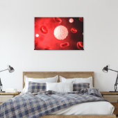 Mikroskopische Sicht der weißen Blutkörperchen Leinwanddruck (Insitu (Schlafzimmer))