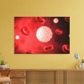 Mikroskopische Sicht der weißen Blutkörperchen Leinwanddruck (Insitu (Wohnzimmer))