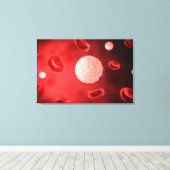 Mikroskopische Sicht der weißen Blutkörperchen Leinwanddruck (Insitu (Holzboden))