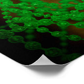 Mikroskopische Sicht des Cocci-Bakteriums Poster (Ecke)