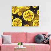 Mikroskopische Sicht des Coronavirus Leinwanddruck (Insitu (Wohnzimmer))