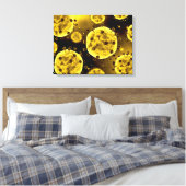 Mikroskopische Sicht des Coronavirus Leinwanddruck (Insitu (Schlafzimmer))