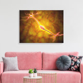 Mikroskopische Sicht einer bipolaren Neuron Leinwanddruck (Insitu (Wohnzimmer))