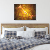 Mikroskopische Sicht einer bipolaren Neuron Leinwanddruck (Insitu (Schlafzimmer))