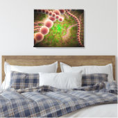 Mikroskopische Sicht von Streptococcus Pneumoniae Leinwanddruck (Insitu (Schlafzimmer))