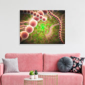 Mikroskopische Sicht von Streptococcus Pneumoniae Leinwanddruck (Insitu (Wohnzimmer))