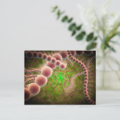 Mikroskopische Sicht von Streptococcus Pneumoniae Postkarte (Stehend Vorderseite)